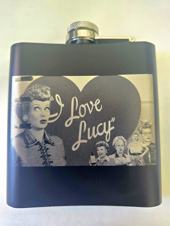 Handmade Other - I Love Lucy Flask Comical Tv Funnel Hip Engraved personalization available